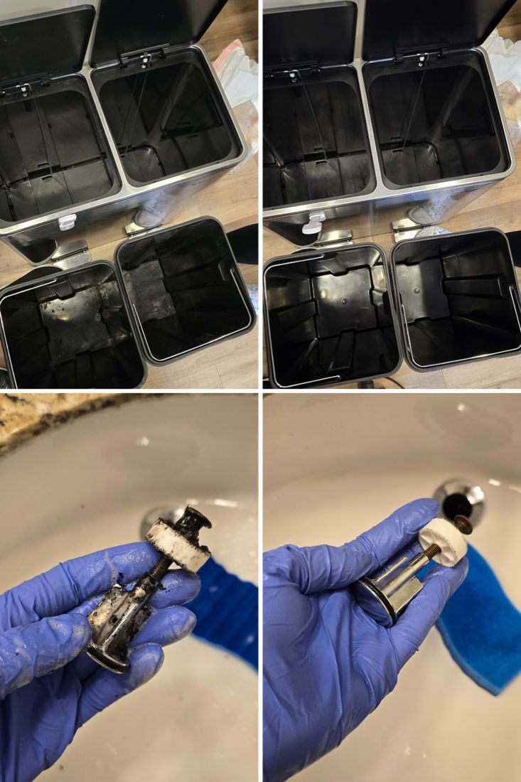 Before and after cleaning by Art of CleaNest in Edmonton — Fixtures & hidden details